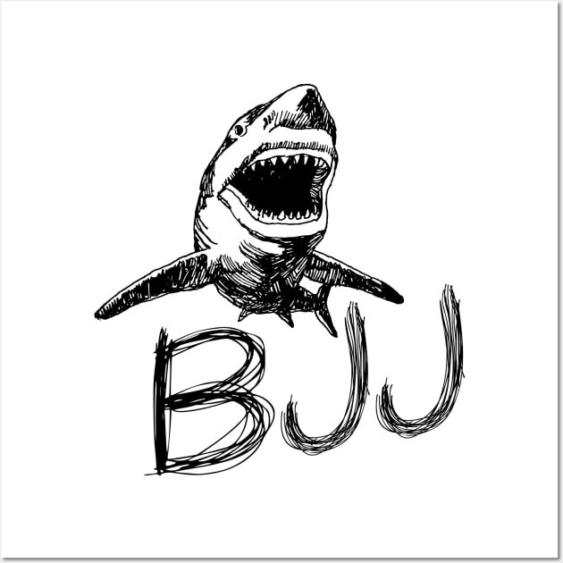 BJJ Shark Wall Art by ThreadsMonkey